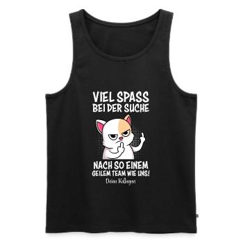 Jobwechsel Kollege Abschied neuer Job - Männer Premium Bio Tank Top - Schwarz - Vorne - Michal (187cm)