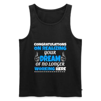Job change great colleague retirement - Men's Premium Organic Tank Top - black - Front - Michal (187cm)