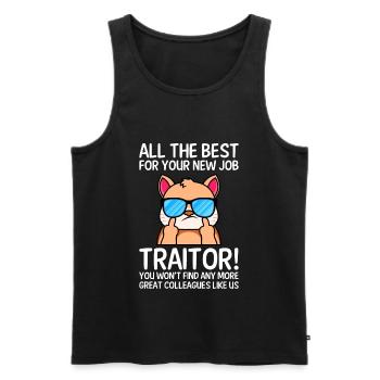 Good luck new job colleague job change - Men's Premium Organic Tank Top - black - Front - Michal (187cm)