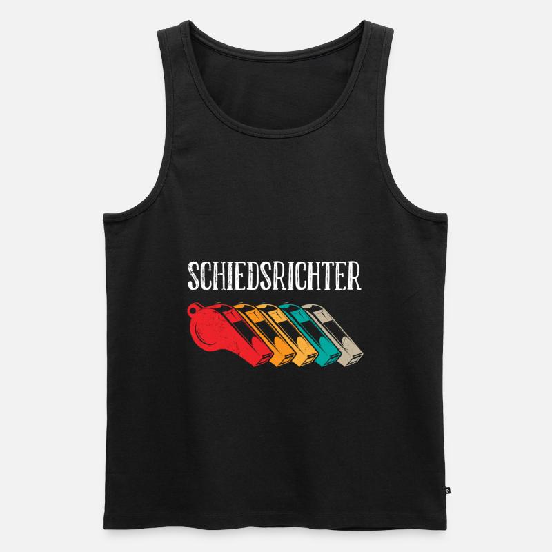 Schiedsrichter Evolution Schiri - Männer Premium Bio Tank Top - Schwarz
