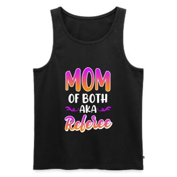Mother of twins Mama 2 children - Men's Premium Organic Tank Top - black - Front - Michal (187cm)