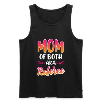 Mother of twins Mama 2 children - Men's Premium Organic Tank Top - black - Front - Michal (187cm)