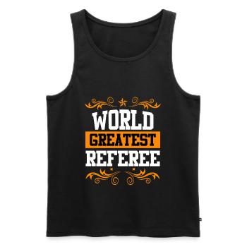 World's best referee - Men's Premium Organic Tank Top - black - Front - Michal (187cm)