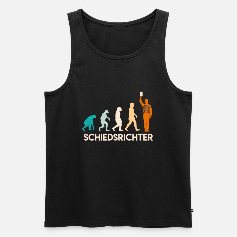 Evolution Referee Schiedsrichter Entwicklung - Männer Premium Bio Tank Top - Schwarz