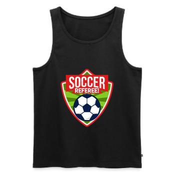 Arbitre de football - Débardeur bio Premium Homme - noir - Devant - AI Model Male 178 light (178cm)