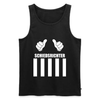 Schiedsrichter Outfit - Männer Premium Bio Tank Top - Schwarz - Vorne - Michal (187cm)