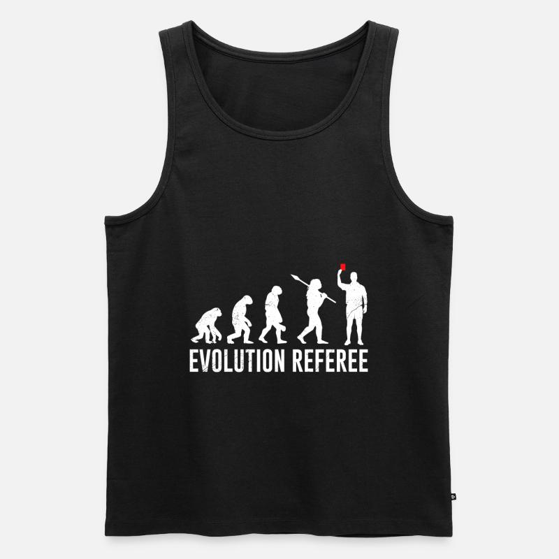 Evolution Referee - Männer Premium Bio Tank Top - Schwarz