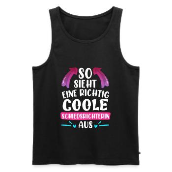 So sieht eine coole Schiedsrichterin aus - Männer Premium Bio Tank Top - Schwarz - Vorne - Michal (187cm)