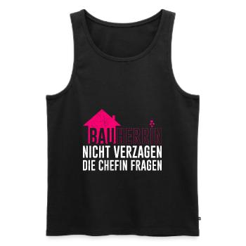 Bauherrin Chefin fragen Eigenheim Bauherrin - Männer Premium Bio Tank Top - Schwarz - Vorne - AI Model Male 178 light (178cm)