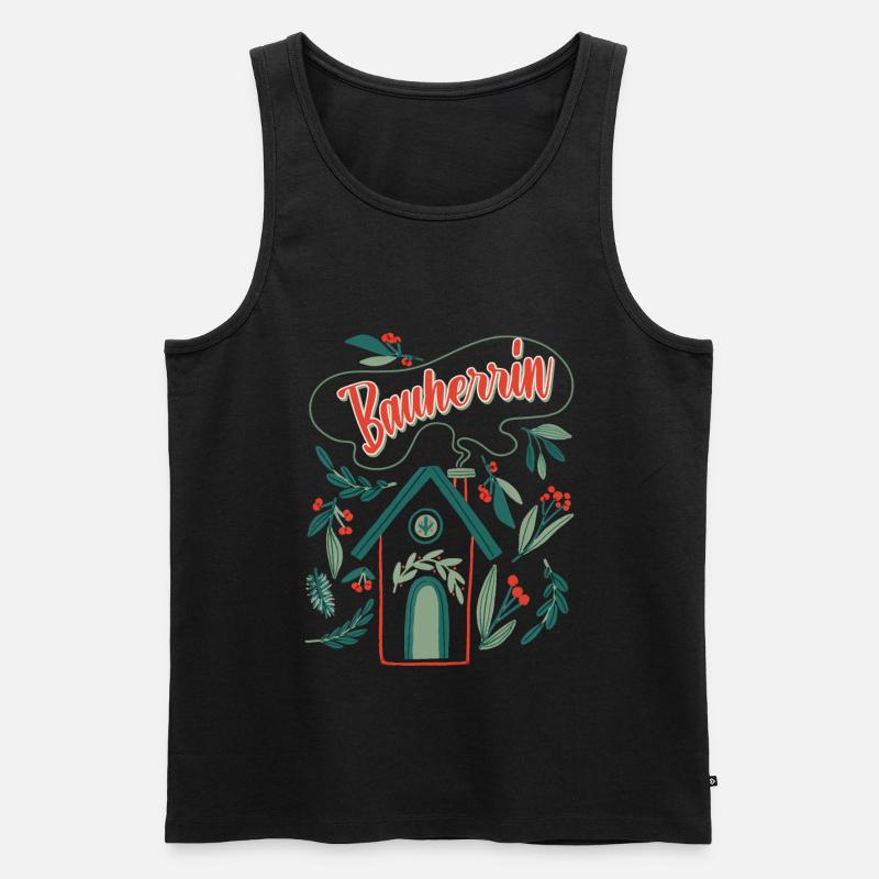 Bauherrin Eigenheim Damen - Männer Premium Bio Tank Top - Schwarz