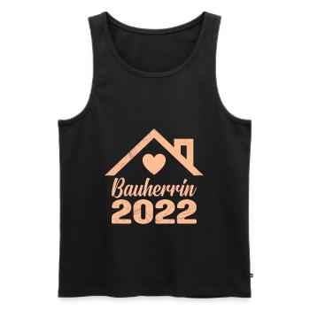 Bauherrin 2022 - Männer Premium Bio Tank Top - Schwarz - Vorne - Michal (187cm)