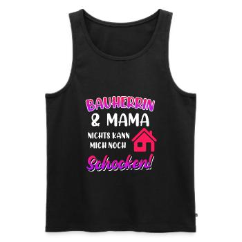 Bauherrin und Mama Eigenheim - Männer Premium Bio Tank Top - Schwarz - Vorne - AI Model Male 178 light (178cm)