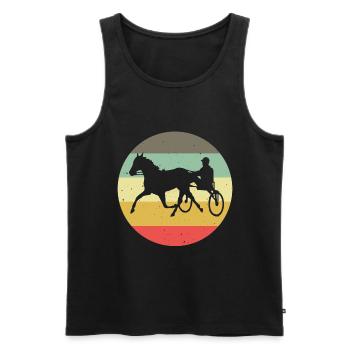 Chevaux de trot Trabrennsport Courses de chevaux - Débardeur bio Premium Homme - noir - Devant - Michal (187cm)