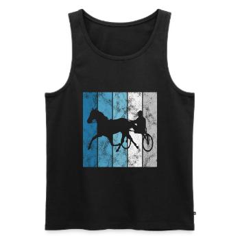Chevaux de trot Trabrennsport Courses de chevaux - Débardeur bio Premium Homme - noir - Devant - Michal (187cm)