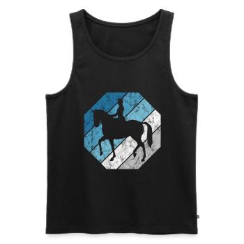 Dressage Équitation Cavaliers de dressage Équitation Équitation - Débardeur bio Premium Homme - noir - Devant - Michal (187cm)