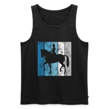Dressage Équitation Cavaliers de dressage Équitation Équitation - Débardeur bio Premium Homme - noir - Devant - Michal (187cm)
