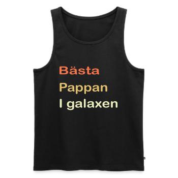 Bester Vater in der Galaxie - Männer Premium Bio Tank Top - Schwarz - Vorne - Michal (187cm)