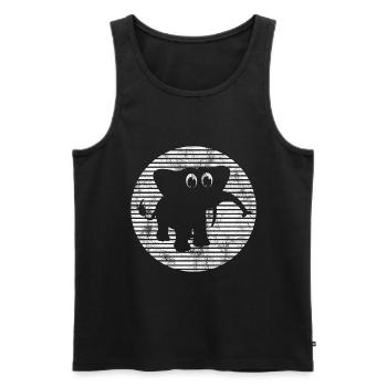 Eléphant éléphant pour enfants - Débardeur bio Premium Homme - noir - Devant - Michal (187cm)