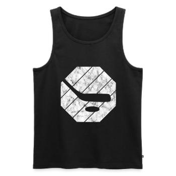 Eishockey im retro oder vintage Style für Kinder - Men's Premium Organic Tank Top - black - Front - AI Model Male 178 light (178cm)