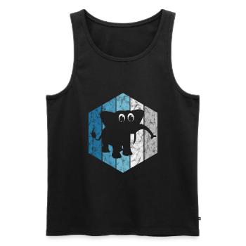 Eléphant éléphant pour enfants - Débardeur bio Premium Homme - noir - Devant - Michal (187cm)