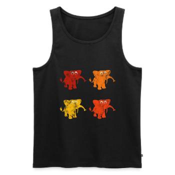 Eléphant éléphant pour enfants - Débardeur bio Premium Homme - noir - Devant - Michal (187cm)