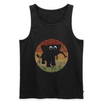 Eléphant éléphant pour enfants - Débardeur bio Premium Homme - noir - Devant - Michal (187cm)