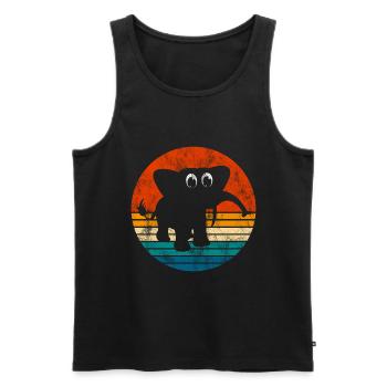 Eléphant éléphant pour enfants - Débardeur bio Premium Homme - noir - Devant - Michal (187cm)