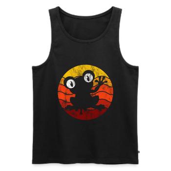 Frosch Frösche Geschenk für Kinder Lustig Witzig - Männer Premium Bio Tank Top - Schwarz - Vorne - Michal (187cm)