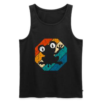 Frosch Frösche Geschenk für Kinder Lustig Witzig - Männer Premium Bio Tank Top - Schwarz - Vorne - Michal (187cm)