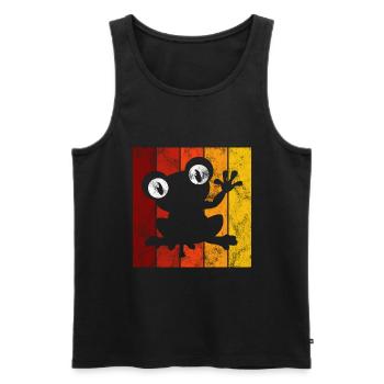 Frosch Frösche Geschenk für Kinder Lustig Witzig - Männer Premium Bio Tank Top - Schwarz - Vorne - Michal (187cm)