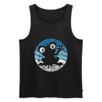Frosch Frösche Geschenk für Kinder Lustig Witzig - Männer Premium Bio Tank Top - Schwarz - Vorne - Michal (187cm)