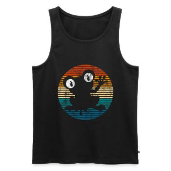 Frosch Frösche Geschenk für Kinder Lustig Witzig - Männer Premium Bio Tank Top - Schwarz - Vorne - Michal (187cm)