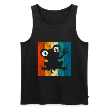 Frosch Frösche Geschenk für Kinder Lustig Witzig - Männer Premium Bio Tank Top - Schwarz - Vorne - Michal (187cm)