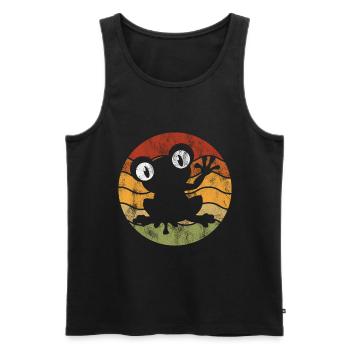 Frosch Frösche Geschenk für Kinder Lustig Witzig - Männer Premium Bio Tank Top - Schwarz - Vorne - Michal (187cm)