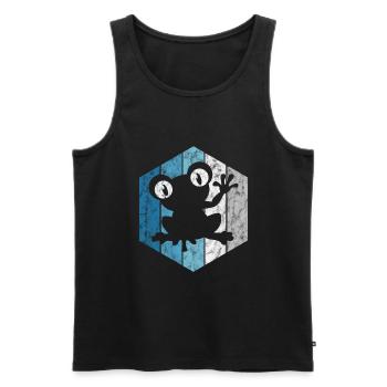Frog Frogs Gift for Kids Funny Funny - Men's Premium Organic Tank Top - black - Front - AI Model Male 178 light (178cm)