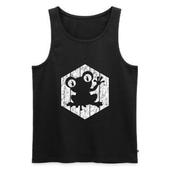 Frog Frogs Gift for Kids Funny Funny - Men's Premium Organic Tank Top - black - Front - AI Model Male 178 light (178cm)