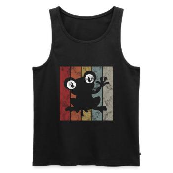 Frosch Frösche Geschenk für Kinder Lustig Witzig - Männer Premium Bio Tank Top - Schwarz - Vorne - Michal (187cm)