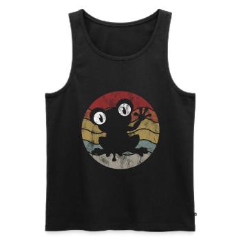 Frosch Frösche Geschenk für Kinder Lustig Witzig - Männer Premium Bio Tank Top - Schwarz - Vorne - Michal (187cm)