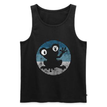 Frosch Frösche Geschenk für Kinder Lustig Witzig - Männer Premium Bio Tank Top - Schwarz - Vorne - Michal (187cm)