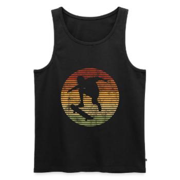 Skateboarder Skateboard Skater Skate Skateing - Männer Premium Bio Tank Top - Schwarz - Vorne - Michal (187cm)