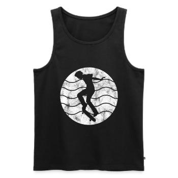 Skateboarder Skateboard Skater Skate Skateing - Men's Premium Organic Tank Top - black - Front - Michal (187cm)