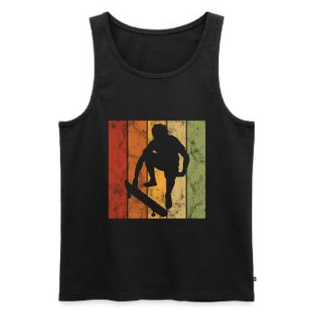 Skateboarder Skateboard Skater Skate Skateing - Men's Premium Organic Tank Top - black - Front - Michal (187cm)