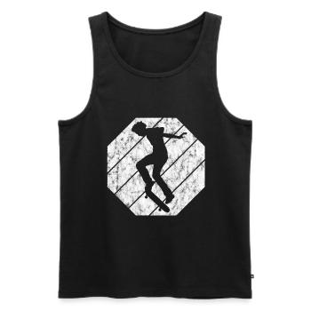 Skateboard Skateboarder Skater Skate Skateing - Männer Premium Bio Tank Top - Schwarz - Vorne - Michal (187cm)