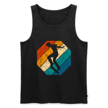 Skateboard Skateboarder Skater Skate Skateing - Débardeur bio Premium Homme - noir - Devant - AI Model Male 178 light (178cm)