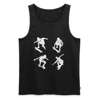 This is My therapy Skateboard Skateboarder Skate - Men's Premium Organic Tank Top - black - Front - Michal (187cm)