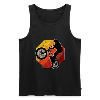 BMX Vélo Vélo Rétro Cadeau Vélo Motocross - Débardeur bio Premium Homme - noir - Devant - Michal (187cm)