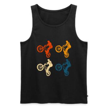 BMX Vélo Vélo Rétro Cadeau Vélo Motocross - Débardeur bio Premium Homme - noir - Devant - Michal (187cm)