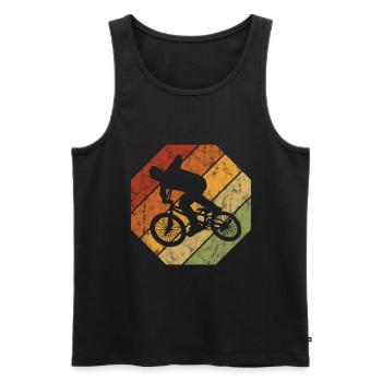 BMX Vélo Vélo Rétro Cadeau Vélo Motocross - Débardeur bio Premium Homme - noir - Devant - Michal (187cm)