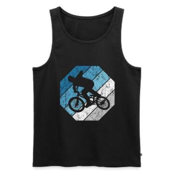BMX Bike Bike Retro Gift Bicycle Motocross - Men's Premium Organic Tank Top - black - Front - Michal (187cm)