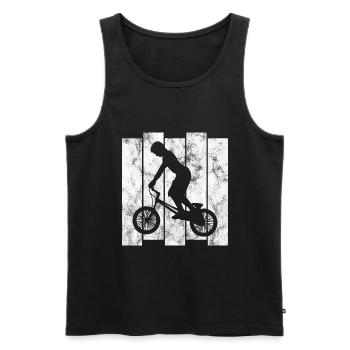 BMX Vélo Vélo Rétro Cadeau Vélo Motocross - Débardeur bio Premium Homme - noir - Devant - Michal (187cm)